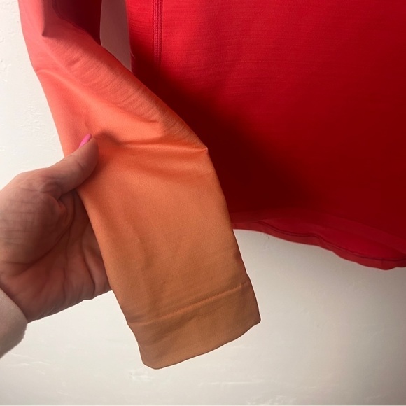 Nike Pro hyperwarm long sleeve training top running shirt orange medium - Picture 3 of 11